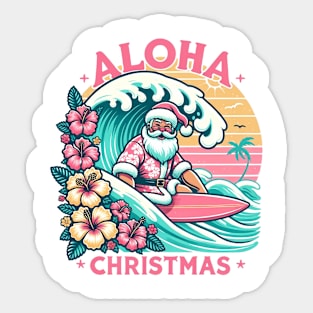 Hawaiian Santa Sticker